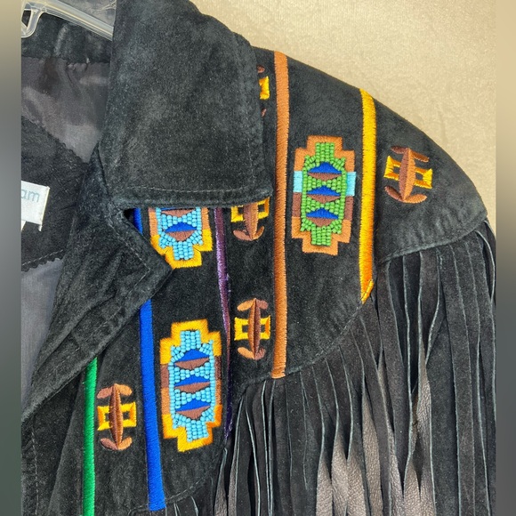 Vintage Lew Magram Beaded Leather Jacket - Picture 5 of 6